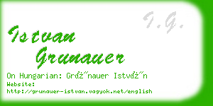istvan grunauer business card